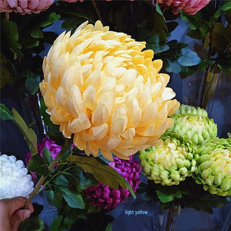 Large Artificial Chrysanthemum, Gaillardia, and Peony Flowers for Home Decor and Photo Props