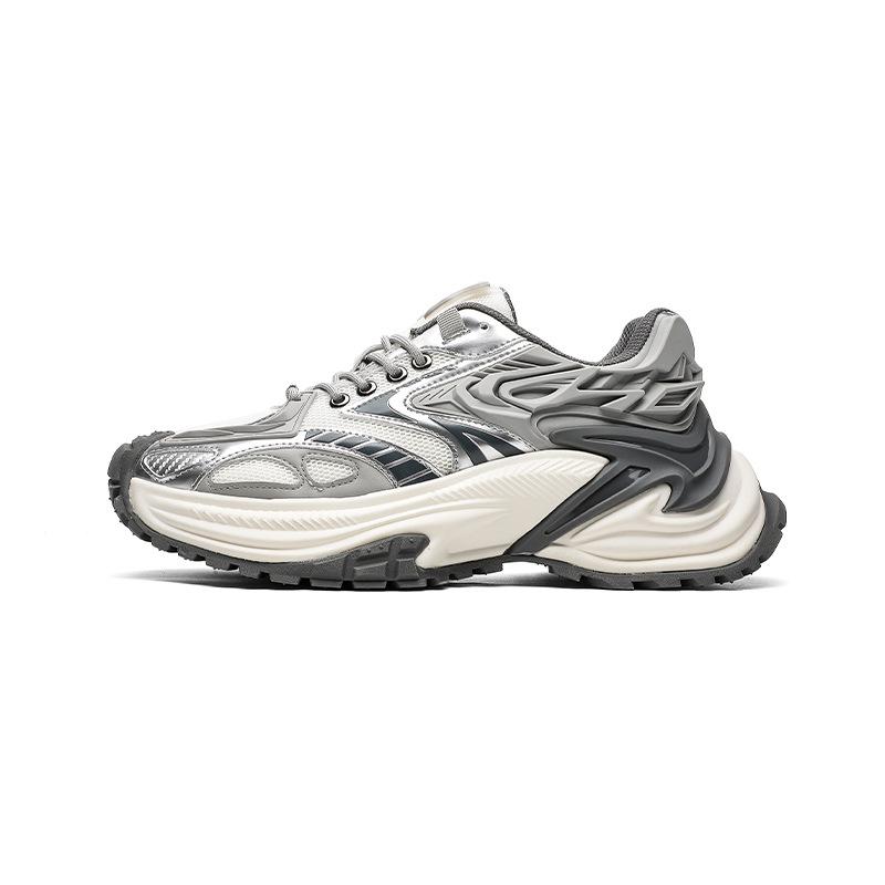 Klapperschlange Silber Dad Shoes: 2025 Trendige, Vielseitige, Höhensteigernde, Dicksohlige Herren Outdoor Freizeit Laufschuhe