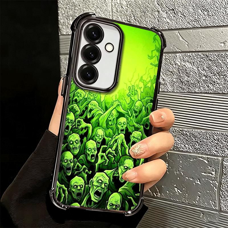 Horror Zombie Skeleton Green Soft Phone Case For Samsung A17 A27 A07 A37 A57 A16 A56 A15 A55 A14 A54 A13 A53 A26 A36 A25 A35 A24