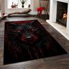 Fierce Black Wolf with Red Eyes Rug Non-slip rug suitable for living room and bedroom sofas