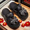 Super Light, Thick-Soled Bow Sandals – Fashionable, Wear-Resistant, Two-Way Beach Sandals & Slippers.