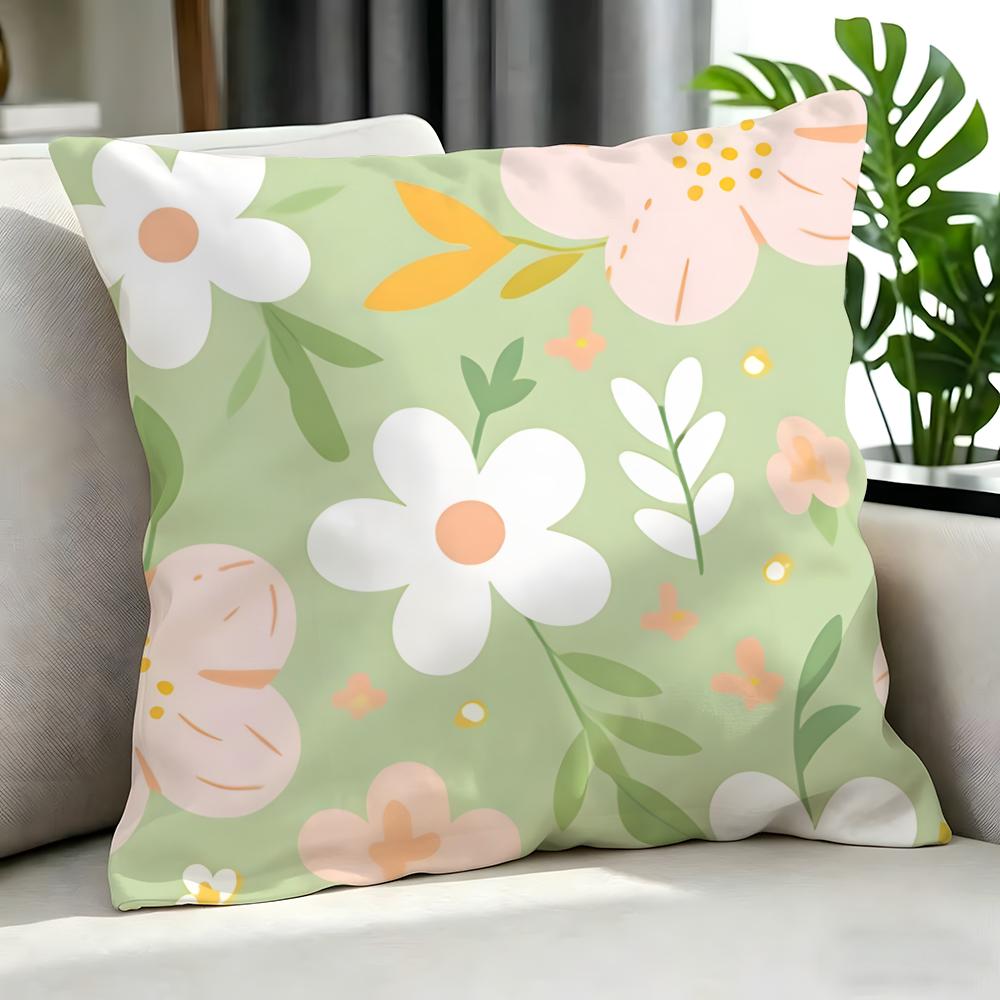 Art MMint green fresh backgrounded Cushion Cover Cushion Cover Set Pcs x x x Pillowcase Decorative Sofa Home Decor