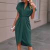 Neues Sommer-Modekleid für Damen in Unifarben