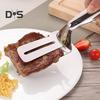 Doppelseitiger Spatelclip, Grillklammerzange zum Grillen, Kochen, Edelstahl-Lebensmittel-Flip-Clip, Mehrzweck-Küchenzange für Zuhause und draußen