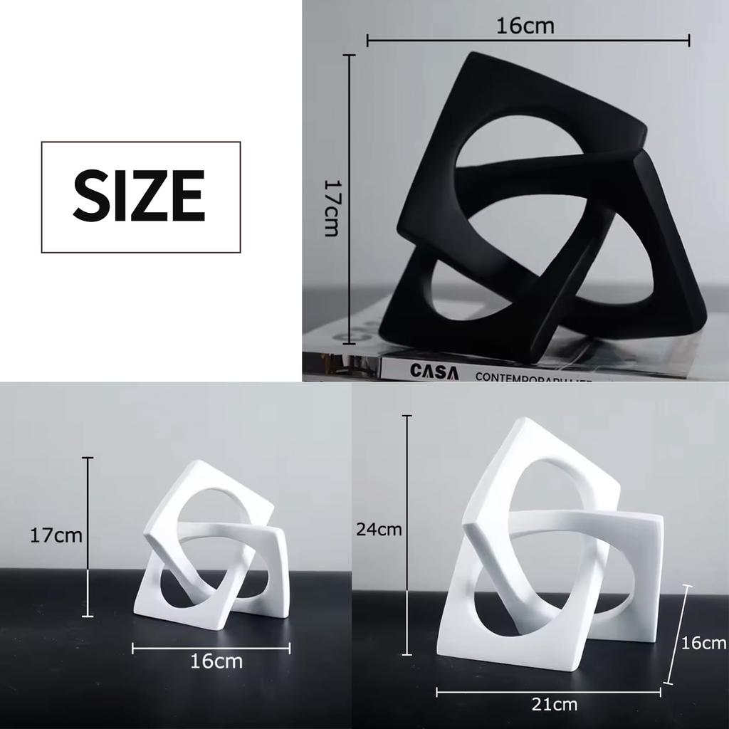 Hyack Object Stylish Interior Monochrome Simple Display Ornament, Decor, Ornament, (White, Large)