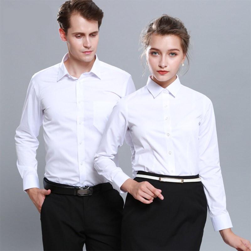 Buzhiyi G1001 Unisex White Slim Fit Business Shirt M белый