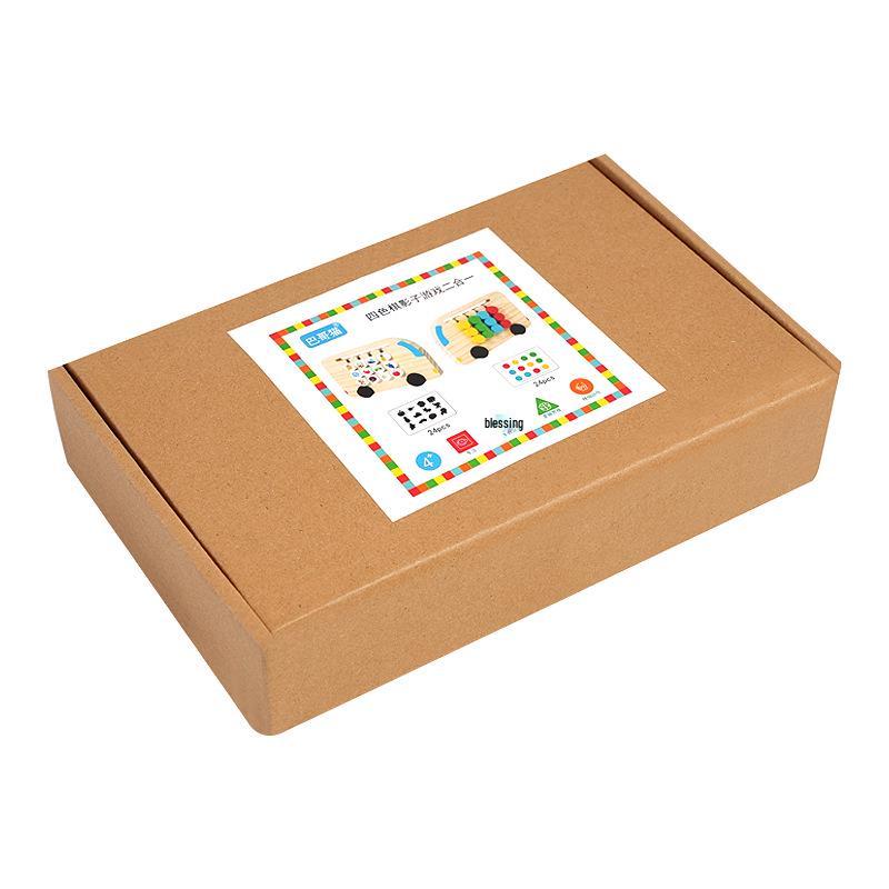 

Четырехцветная двусторонняя игровая доска для автобусной игры для детского логического мышления и раннего развития