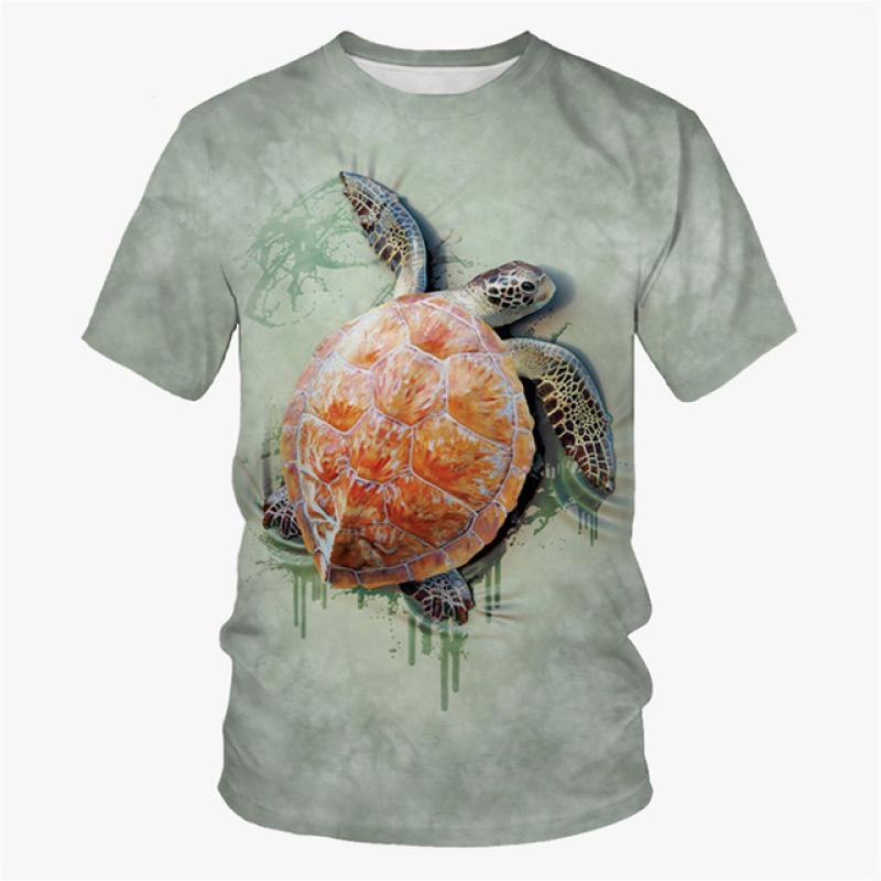 Vintage T Shirt Men/Woman Short Sleeve 3D Fish Print Top 2023 Oversized Clothes O Neck Casual Tee Male T-Shirt Streetwear