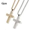 European and American Full Diamond Retro Cross Pendant Necklace Copper Inlaid Zircon Trendy Brand Hip Hop Necklace Men's Rap Jewelry