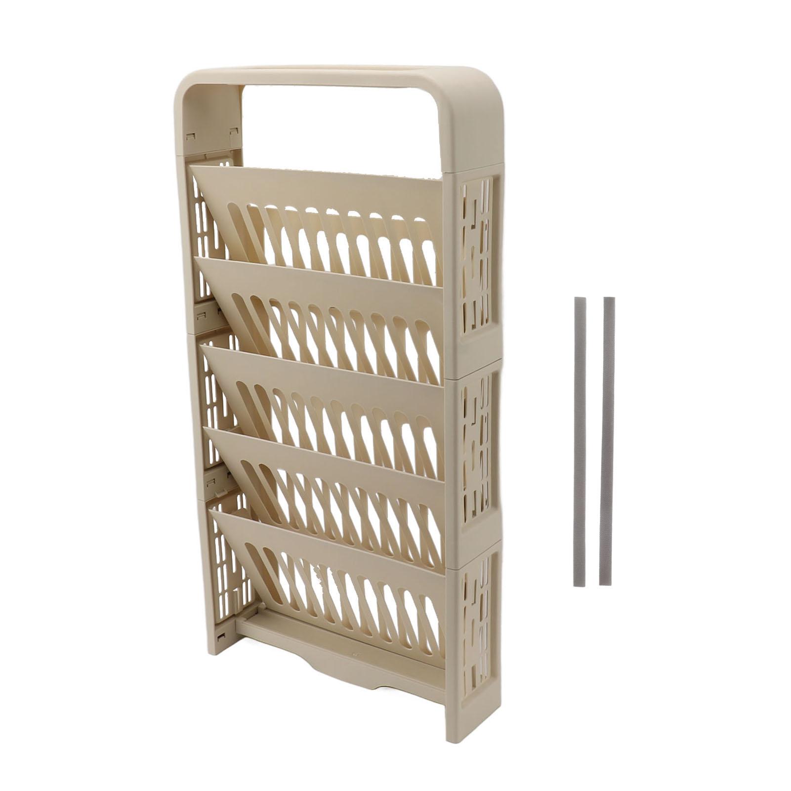 

5-уровневая книжная полка большой емкости, компактная, прочная, долговечная книжная полка для хранения с ящиком для канцелярских принадлежностей белый