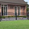 151094 vidaXL Gate and Spear Top Black 305x120 Cm Powder-Coated Steel