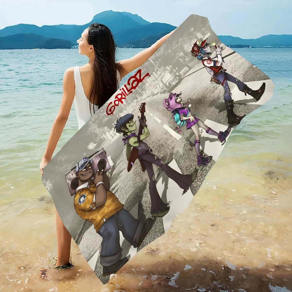 Band Rock Gorillaz Big Microfiber Beach Towels Quick Dry Towel Sand Beach Towels Pool Towel for Travel Swim Pool Yoga