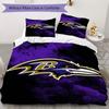 Baltimore Ravens Muster Bettwäsche Steppset Steppdecke Kissenbezug Heimdekoration Geburtstagsgeschenk (1*Bettbezug + 2*Kissenbezug ohne Füllung)
