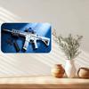 Tactical AR Rifle Tin Sign Metal Wall Art Silver for Gun Man Cave Bar Garage