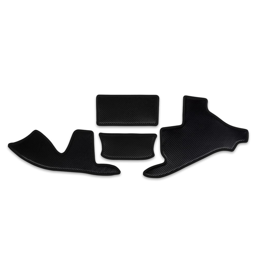 YOURS Interior Panel Covers Kick Designed and Sewn in Protective Console Protector for Honda S N-BOX JF5/JF6 (4 Pieces) [Carbon-Look/Black] Guard,