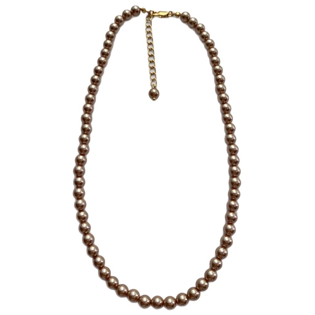 Collana di Perle Champagne Moda Versatile Febbre Catena da Collo Shijia Francese Unico Retrò Mini Estate Lusso Leggero Nicchia