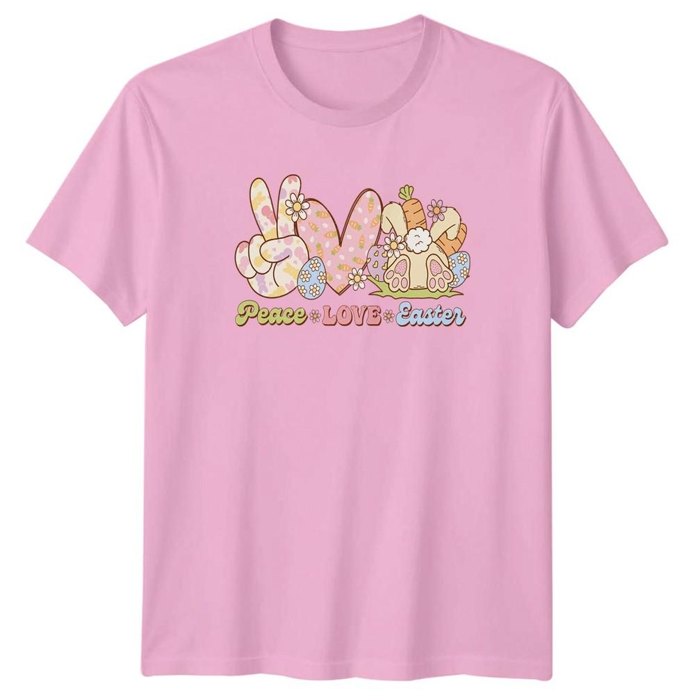 Peace Love Easter TShirt Groovy Retro Holiday Easter Gift For Him And Her
