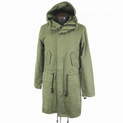 NO ID Military Mods Coat Outerwear/Men’s Size S/Olive Tone/Adjustable Hood, Removable Liner, 65 Parka Type(USED)