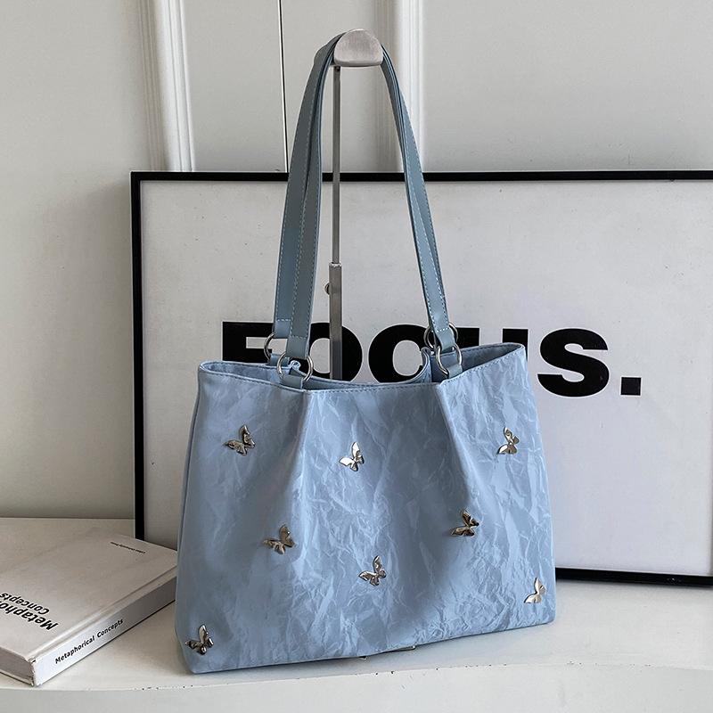 

Сумка большой вместимости 2025 новая сумка осень и зима высококлассная сумка через плечо студенты класс сумка для поездок сумка-тоут синий