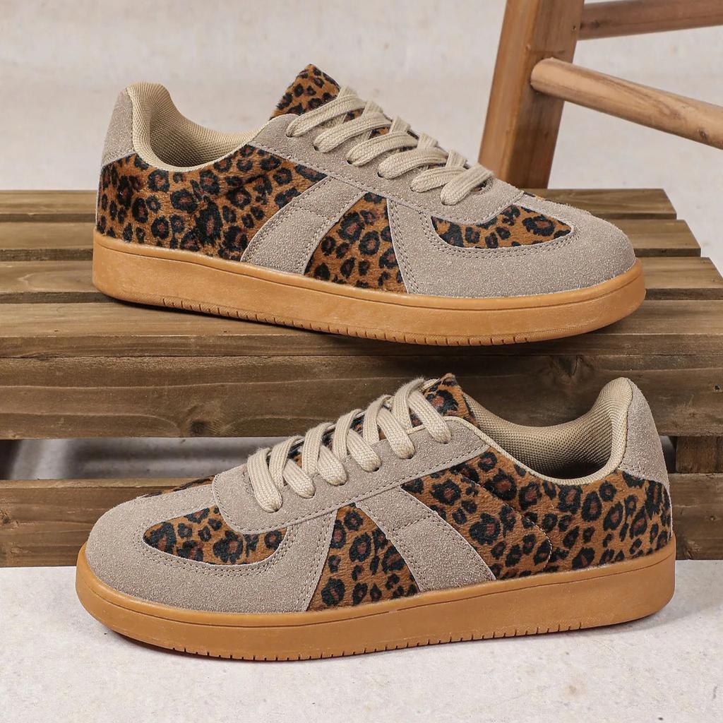 Women Retro Sneakers Versatile Leisure Shoes Men's Walking Jogging Shoes Casual Sports Shoes  Ins Trendy PU Leather Flats