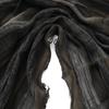 Foulard Rétro Unisexe en Coton et Lin: Rayures Color Block avec Pompons, Style Wasteland pour l'Automne/Hiver