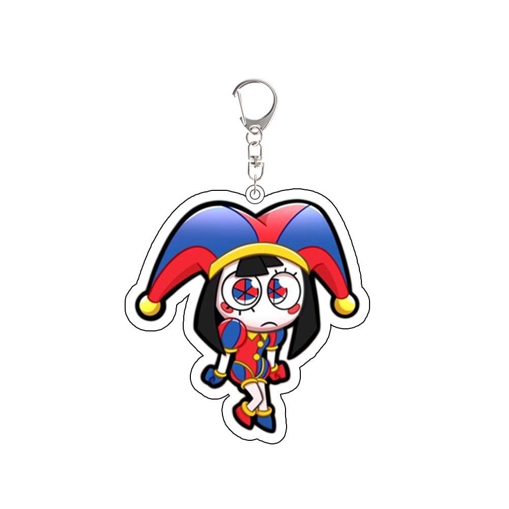 Anime Peripheral Acrylic KeyChain for Digital Circus Pomni Jax Ragatha Gangle Kinger Zooble Caine Backpack Accessories Gift