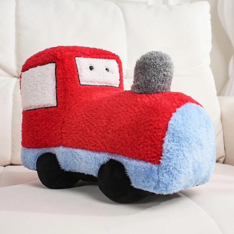 Süßes Cartoon Fahrzeug Plüschtier Weiches Flauschiges Auto Flugzeug Panzer Feuerwehrauto Kuscheltier Transportfahrzeug Kawaii Plüschtier Heimdekoration