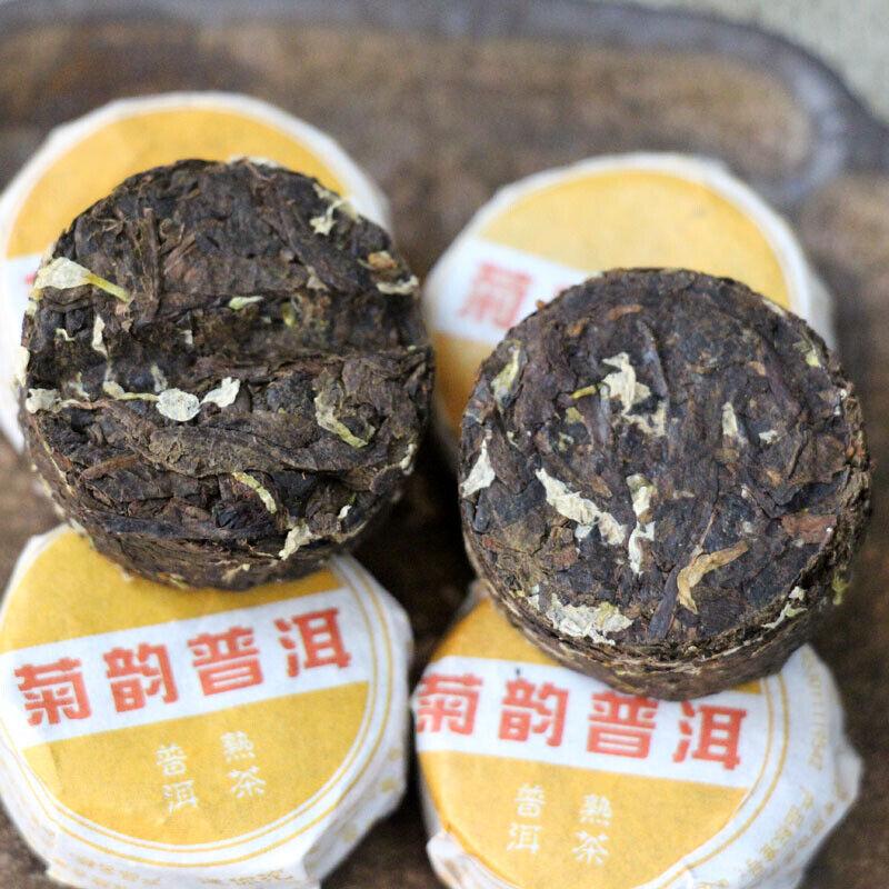 500G 7g Mini Chryzantéma Pu-erh Zralý čaj Yunnan Chryzantéma Pu-erh kulatý dort