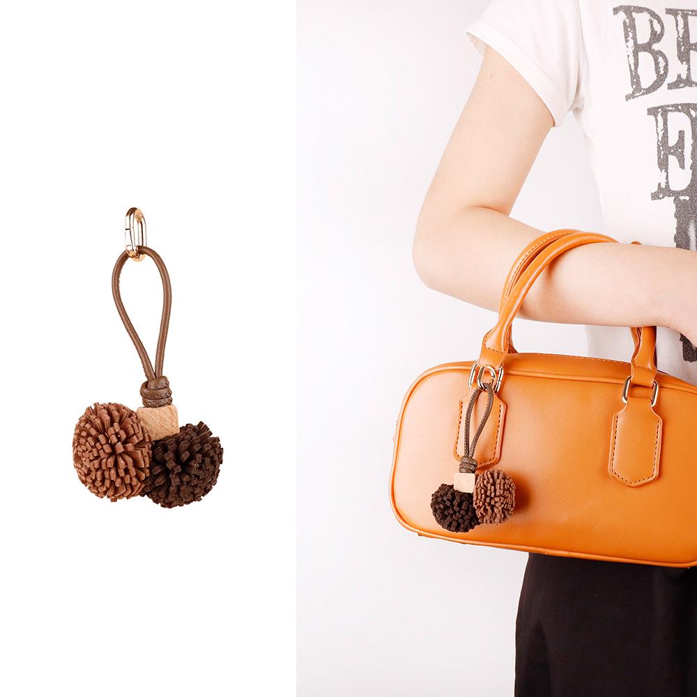 Zhang Yuanying Bayberry Ball Charm - Handmade Woven Bag and Shoe Ornament Keychain