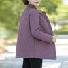 Women's Quilted Jacket Autumn Long-sleeved Jacket Parkas Cotton-padded Tops Mother Cotton Coat Plus Size Feminino