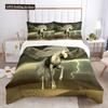 Unicorn Duvet Cover Set White Horse With Wing 3D Print King Size Polyester Comforter Cover For Kids Bedding Set With Pillowcase