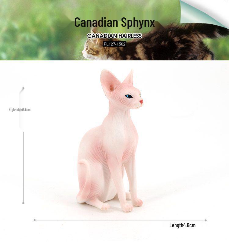 

Handcrafted Hairless Sphinx Cat Figurine for Kids