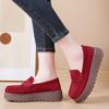 Large size autumn British style women's shoes wedge heel single shoes women's high heel soft sole heightening shoes platform rocking shoes 2026