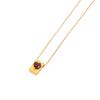 Light Luxury Love Square Pendant Necklace Niche Design Personality Fashion Simple Collarbone Woven Sweater Chain Women