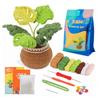 DIY Crochet Turtle Backed Bamboo Crochet Pot Plant Kits with Yarn, Crochet Hook, Needle, Knitting Marker, Instruction