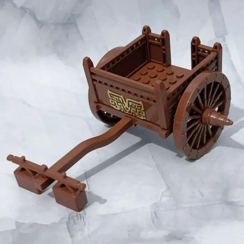 City Creativity DIY Medieval Military Knight Carriage Chariot MOC Model Building Blocks Bricks Educational Children's Toys Gift