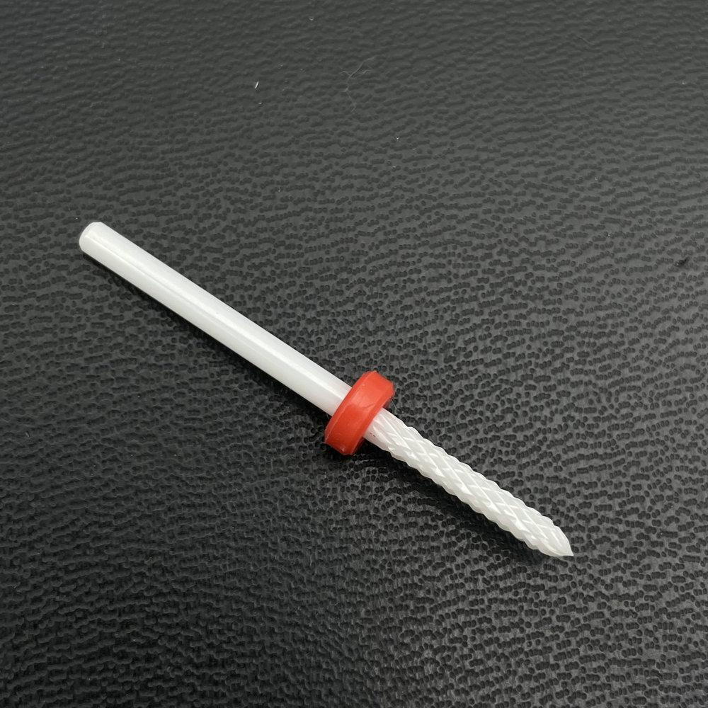 1Pc White Ceremic Nail Drill Bits Ceramic Cuticle Clean Bur Rotary Milling Cutters for Manicure Pedicure Dental Polishing Burs