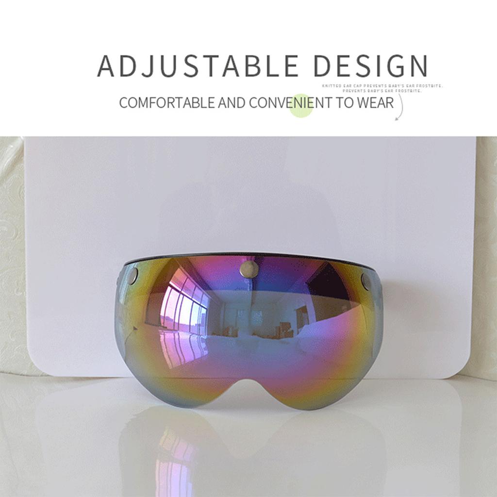 Motorcycle Anti UV Anti Scratch Helmets Lens  Fashion Visor Wind  Lens Universal for Standard 3 Snap Open Face Helmets
