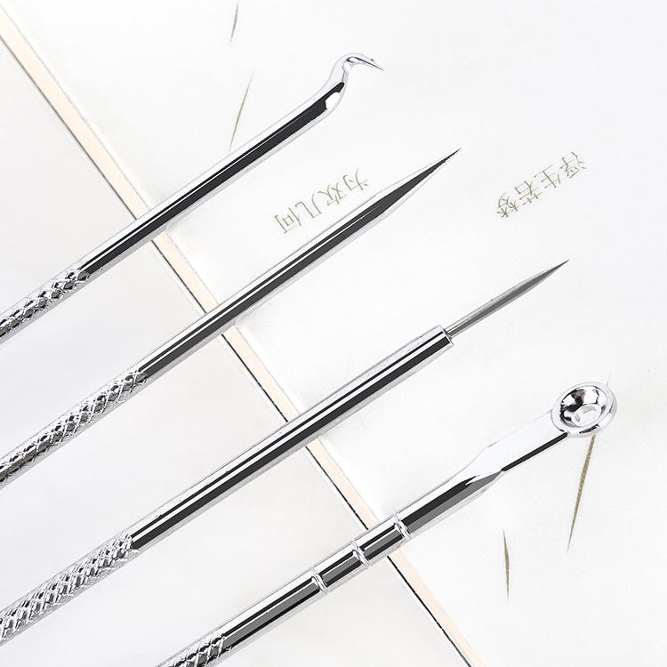 4-Piece Blackhead Remover & Acne Kit: Facial Beauty Tools with Pimple Popper Needle