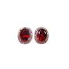 Creative Design Exquisite Crystal Ruby Stud Earrings New In Classic Retro Wedding Bridal Accessories Jewelry for Women