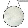 2D Flat Stained Glass Pink Peony Window Decoration, Elegant Colored Glass Plate with Chain, Charming Spring Summer Sun Catcher Wall Art Home Garden