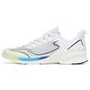 Comfortable Cushioning Slip Resistant Abrasion Resistant Breathable Low Top Running Shoes Men's White Green Blue 112025541-3