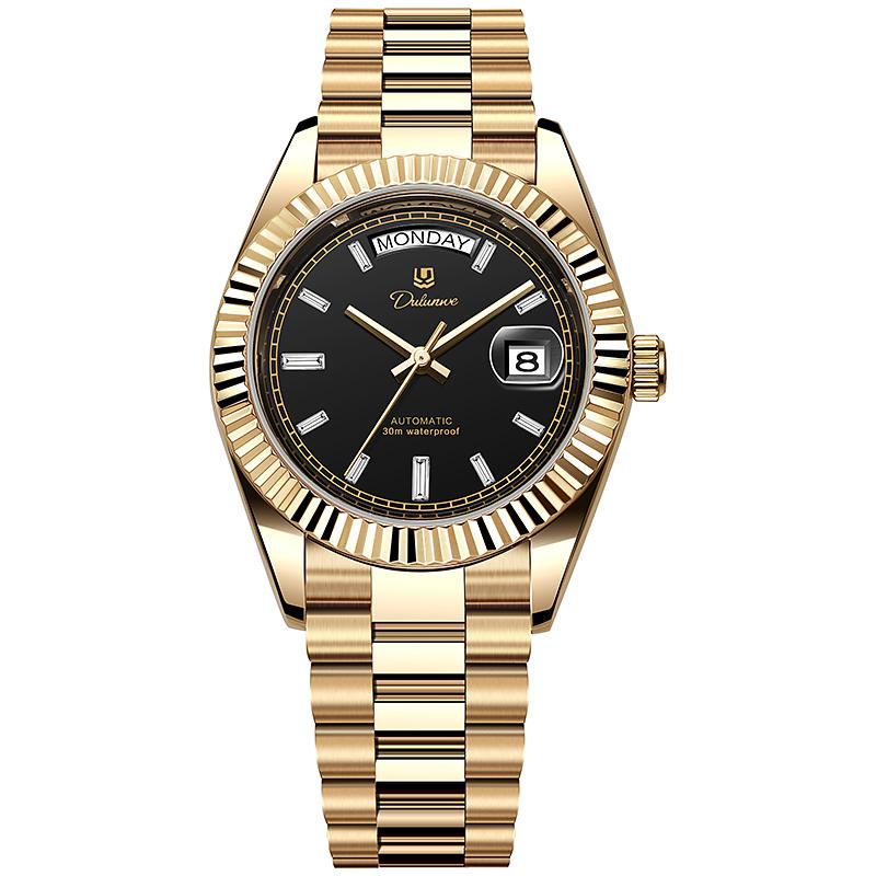Luxury Original Automatic Mechanical Men's Watch Luminous Waterproof Week Date Wristwatch Stainless Steel Men Watches