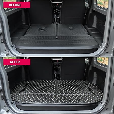 PVC Anti Slip and Waterproof Trunk Protector Compatible with Suzuki Jimny 2019 2026 Black
