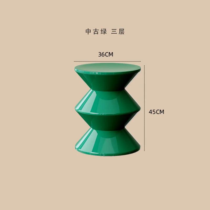 Round Coffee Table Plastic Nordic Home Furniture Living Room Sofa Side Tables Hallway Shoes Stool Balcony Small Desk Nightstands