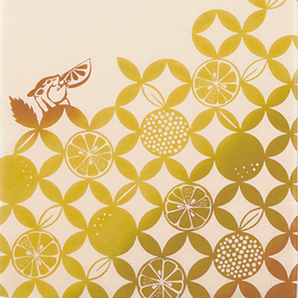 kenema dyed hand 34 x 90cm Miyamoto-Towel Japanese-made towel, "Yuzu Ripening" pattern,