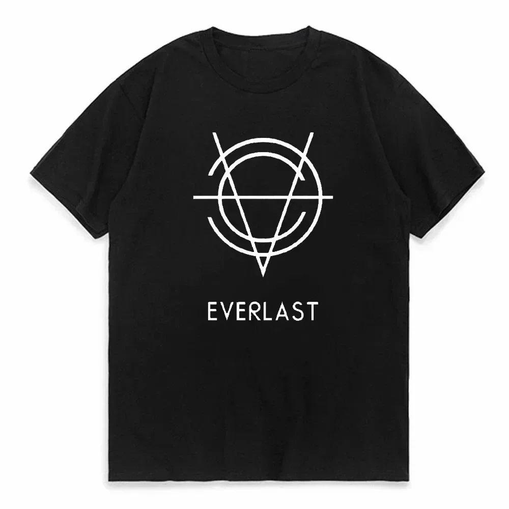 Summer Boxing EVERLAST Loose Casual Short Sleeves T-shirt Letter Printing T Shirt O-Neck Cotton Tee Shirt Fitness Sports Tops