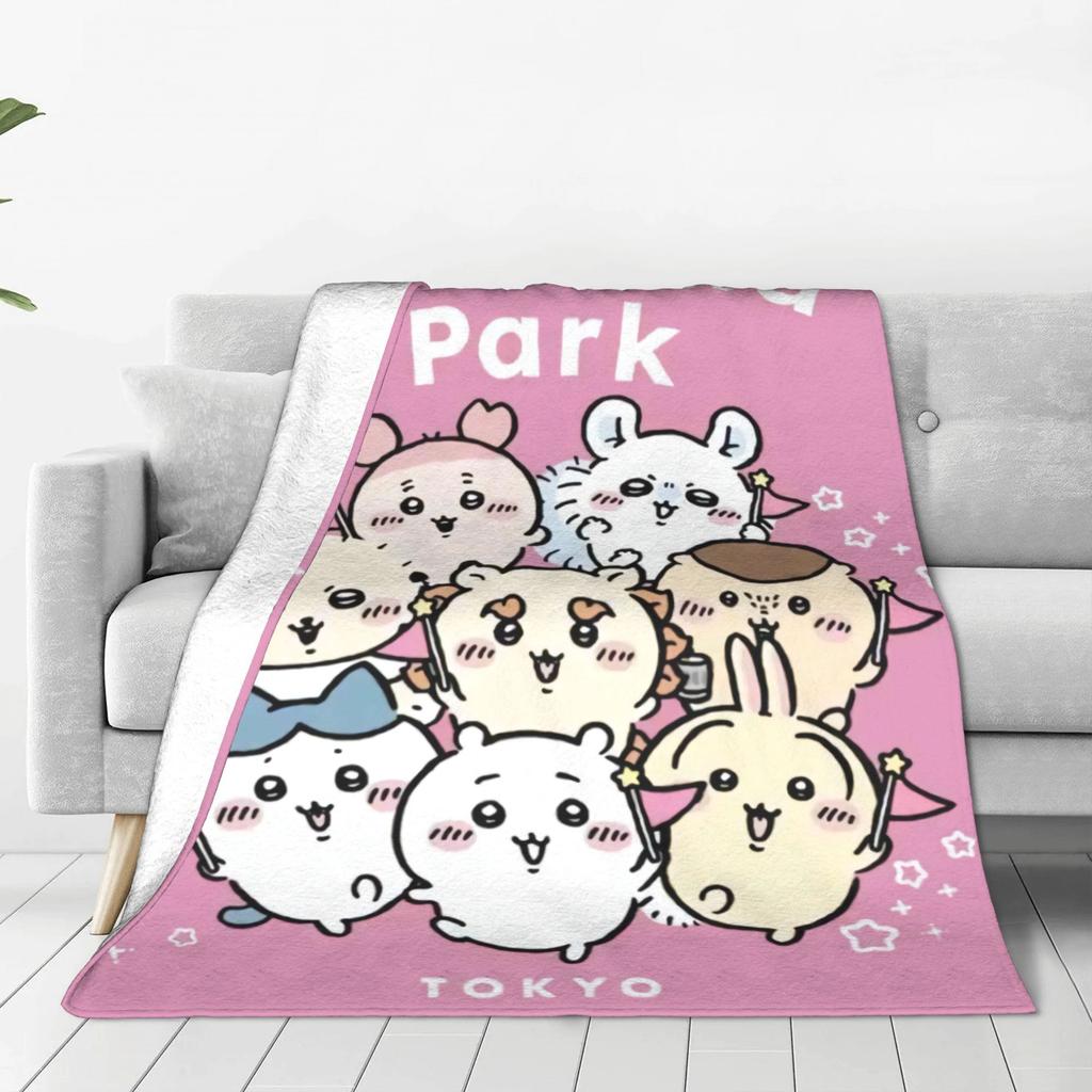 Cute Chiikawa Collection Warm Soft Blanket  Girls Boys Plush Throw Blanket Novelty Home Decor Flannel Bedspread Sofa Bed Cover