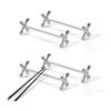 TVETE Chopstick Rests, 4-Piece Stainless Steel Elegant Cutlery Rest, Long Spoon and Fork Holder, Tabletop Accessory, Kitchenware for Restaurants and