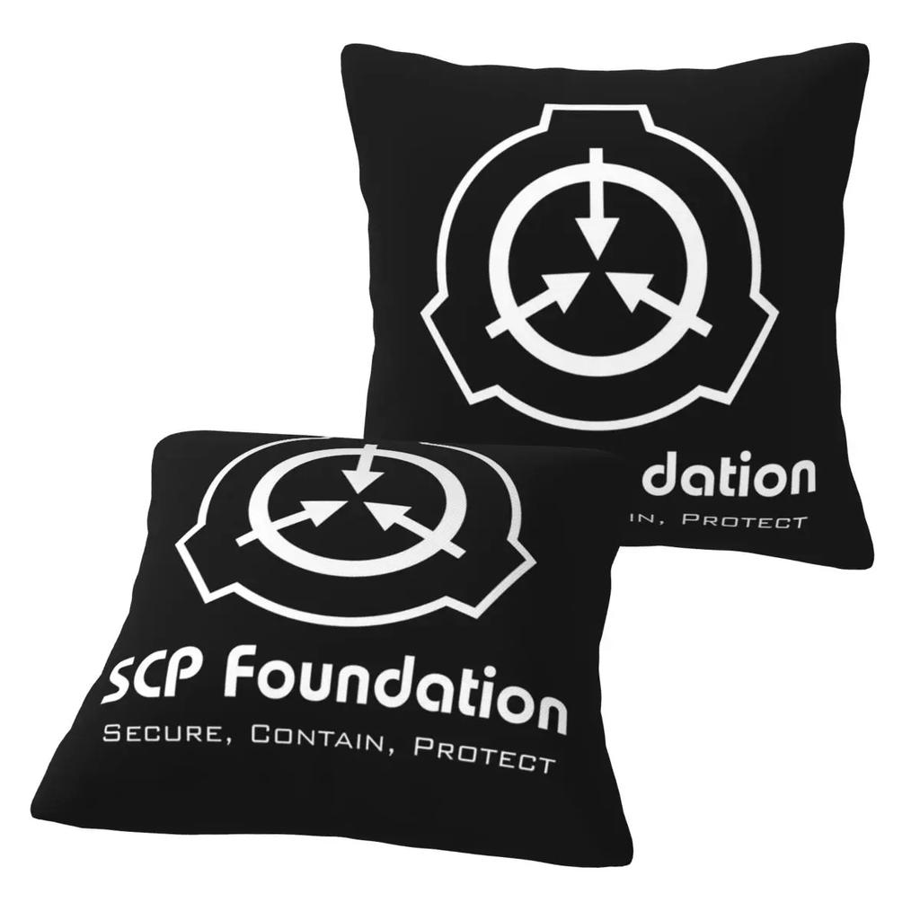 Scp Foundation 2 Pcs Square Pillowcase Pillow Cover Cushion Decor Comfort Throw Pillow For Home Bedroom